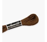 Luca-S Fil de coton toronné pour broderie à la main, écheveaux de 8 mètres, couleur 478/DMC 433/ancre 358, fil à broder, fil de point de croix