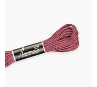 Luca-S Fil de coton toronné pour broderie à la main, écheveaux de 8 mètres, couleur 88/DMC 3726/ancre 1018, fil à broder, fil de point de croix