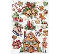 Luca-S kit de broderie au point de croix "Composition de Noël", motif à compter, 25x35cm