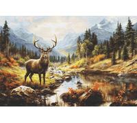 Luca-S kit de broderie au point de croix "Gold Collection La grandeur de la nature", motif à compter, 67x44cm