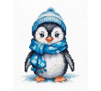 Luca-S Kit de broderie au point de croix pour adultes, motif pingouin, B1417