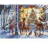 Luca-S kit de broderie au point de croix "Voisins curieux", motif à compter, 44,5x32cm