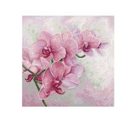 Luca-S B7009 Kit de broderie au point de croix Motif orchidées gracieuses
