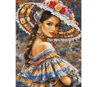 Luca-S kit de point de croix compté "La fête mexicaine", 30x40cm