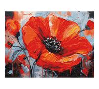 Luca-S kit de point de croix compté "La passion des coquelicots", 43x32cm, DIY