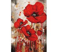 Luca-S kit de point de croix compté "La vibration des coquelicots", 22x32cm, DIY
