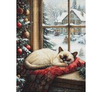 Luca-S kit de point de croix compté "Le sommeil d'hiver", 29x40cm, DIY