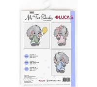 Luca-S Kit de point de croix "Ma première broderie m04 3 pcs", motif à compter, 5x7,5cm ; 5,5x7,5cm ; 7x7,5cm