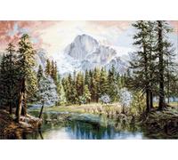 Luca-S Kit de Point de Croix, Multicolore, 23x15cm