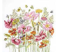 Luca-S Kit point de croix Bouquet d'août B2387 33 x 30 cm