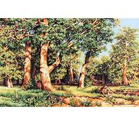 Luca-S LB476 Kit pour Point de Croix Compté Motif Chênaie d'Après I.I. Shishkin 45 x 71 cm