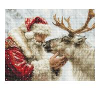 Luca-S Petit Point Kit de broderie au point de croix compté G709 Doré - La chaleur de l'amitié pour adultes