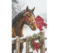 Luca-S Petit Point Kit Gold - Holiday Magic G710 Kit de point de croix compté pour adultes, kit de broderie et broderie