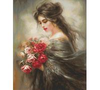 Luca-S Petit Point Kit Gold - Serene Beauty G703 Kit de broderie au point de croix compté pour adultes