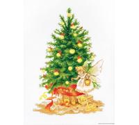Luca-S set de broderie au point de croix "arbre de Noël", 19x28.5cm