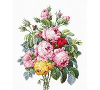 Luca-S set de broderie au point de croix "Roses II", Aida 25x32cm