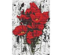 Luca-S Set de point de croix "Coquelicots vii", modèle de comptage, 25,5x37cm