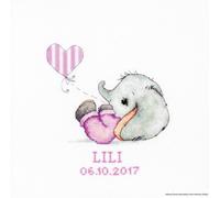 Lucas Kit de point de croix pour bébé fille