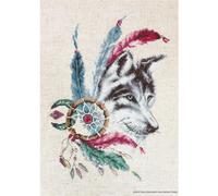 Luca-S set point de croix "Der wolf", motif à compter, 18x25cm