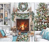 Luca-S set point de croix "Intérieur Noël", motif à compter, 42x34cm