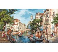 Luca-S set point de croix "Les rues de San Polo", motif à compter, 55x32,5cm
