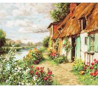 Luca-S set point de croix "paysage", motif à compter, 42,5x34cm