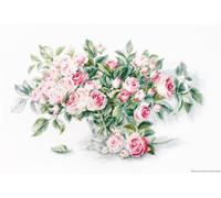 Luca-S set point de croix "Un bouquet de roses thé", motif de comptage, 43,5x28c