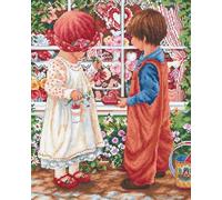 Luca-S SRL Kit de broderie au point de croix - Trésor de Saint-Valentin B2407, Taille unique