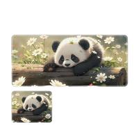lucaeuden Tapis de souris panda mignon - Sous-main de bureau RVB multi-tailles avec lumières réglables, couleur 116