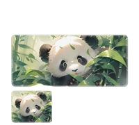 lucaeuden Tapis de souris panda mignon - Sous-main de bureau RVB multi-tailles avec lumières réglables, couleur 102