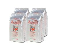 Lucaffé - Café grain Decaffeinato, 4 sacs de 700 Gr | grain de café décafeiné pour expresso machine a cafe grain | Torréfaction foncé | Goût doux et fruité, crémeux | Arôme intense