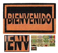 LucaHome Paillasson Coco Natural 40 x 70 cm Antidérapant, Paillasson de Coco Bienvenue, Deux Couleurs, Paillasson Absorbant Entrée Maison, idéal pour l'extérieur ou l'intérieur