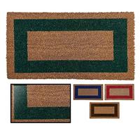 LucaHome Paillasson d'entrée et de Maison en Fibre de Coco Naturelle, antidérapant, Original et élégant, résistant pour Maison, Bureau, terrasse et Jardin (Vert, 33 x 60 cm)
