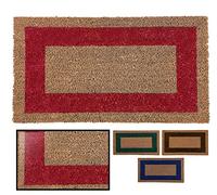 LucaHome Paillasson d'entrée et de Maison en Fibre de Coco Naturelle, antidérapant, Original et élégant, résistant pour Maison, Bureau, terrasse et Jardin (Rouge, 33 x 60 cm)