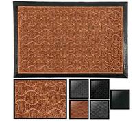 LucaHome Paillasson en CIPRO antidérapant, Facile à Nettoyer, rembourré, pour extérieur et intérieur (Marron, géométrique, 45 x 75 cm)