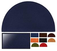 LucaHome Paillasson en Coco synthétique 40 x 70 cm Bleu Semilune avec Base antidérapante Paillasson en Coco uni Paillasson Absorbant Entrée Maison Idéal pour Porte extérieure ou Couloir