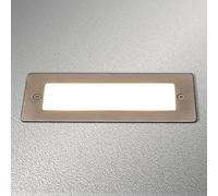 Lucande applique encastrable LED Holly, 17 cm, acier inoxydable HOLLY, gris, Inox, Moderne, Applique extérieure