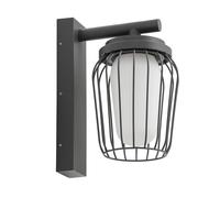 Lucande Applique Exterieur Chandan à intensité variable (Moderne) en Noir Aluminium (1 lampe,à E27), Murale Luminaire Lampe Jardin Eclairage