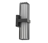 Lucande Applique Exterieur Chandan à intensité variable (Moderne) en Noir Aluminium (à 2 lampes, E27), Murale Exterieur, Luminaire Lampe Jardin, Eclairage
