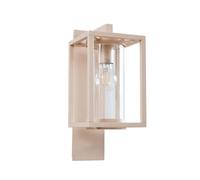 Lucande Applique Exterieur Ferda à intensité variable (Moderne) en Beige Aluminium (1 lampe,à E27), Murale Luminaire Lampe Jardin Eclairage