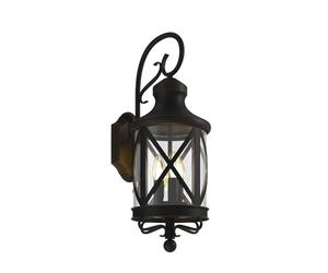 Lucande Applique Exterieur Marcellino à intensité variable (Antique, Classic) en Marron Métal (à 3 lampes E14) Murale Luminaire Lampe Jardin Eclairage