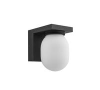 Lucande Applique Exterieur Ovaali à intensité variable (Moderne) en Noir Aluminium (1 lampe,à E14), Murale Luminaire Lampe Jardin Eclairage