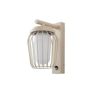 Lucande Applique extérieure Chandan à intensité variable (Moderne) en Beige Aluminium (1 lampe,à E27), pour mur extérieur/façade de maison terrasse und balcon