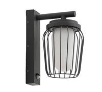 Lucande Applique extérieure Chandan à intensité variable (Moderne) en Noir Aluminium (1 lampe,à E27), pour mur extérieur/façade de maison, terrasse und balcon