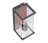 Lucande Applique extérieure Elwin à intensité variable (Moderne) en Noir Aluminium (1 lampe,à E27), pour mur extérieur/façade de maison, terrasse und balcon