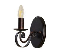 Lucande Applique Murale Caleb à intensité variable (Traditionnel) en Marron Métal e. a. pour Couloir (1 lampe,à E14), Lampe Eclairage Luminaire Mural