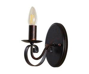 Lucande Applique Murale Caleb à intensité variable (Traditionnel) en Marron Métal e. a. pour Couloir (1 lampe,à E14), Lampe Eclairage Luminaire Mural