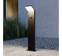 LED Luminaire extérieur Nevio (Moderne) en Noir Aluminium (1 lampe,à), Borne lumineuse, luminaire pour socle