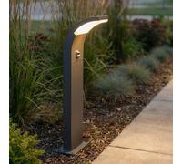 Lucande LED Luminaire extérieur Timm (Moderne) en Noir Aluminium (1 lampe,à), Borne lumineuse luminaire pour socle