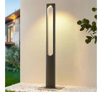 Lucande Dovino lampe pour mât LED, 150 cm, noir, Aluminium, Moderne